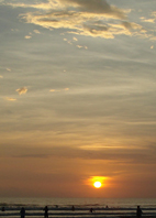 Romantische Sonnenuntergang